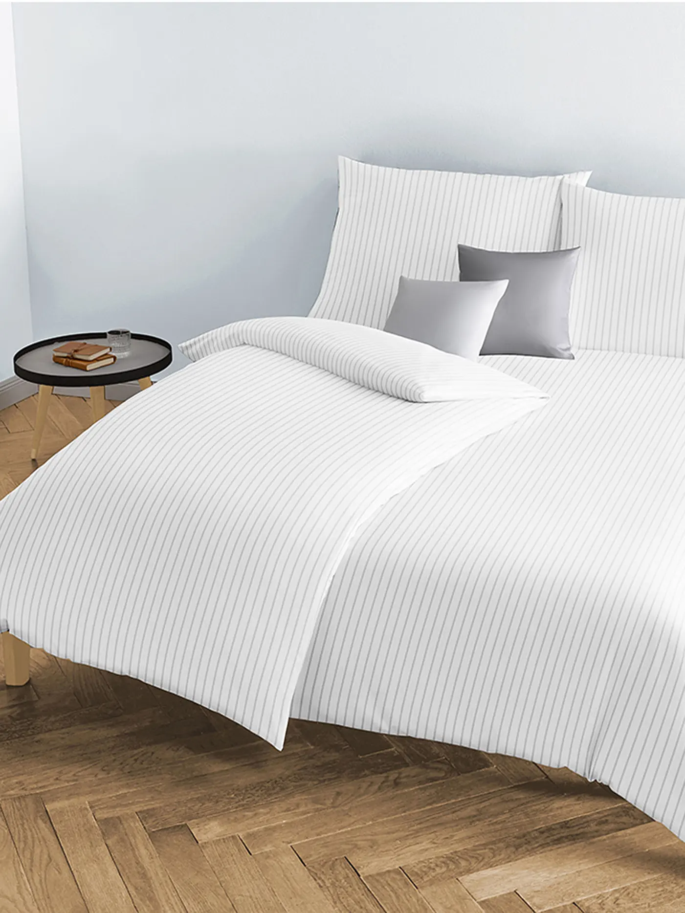 FLEURESSE | Damast Bettwäsche Melk 70x90cm / 140x220cm Weiss | 